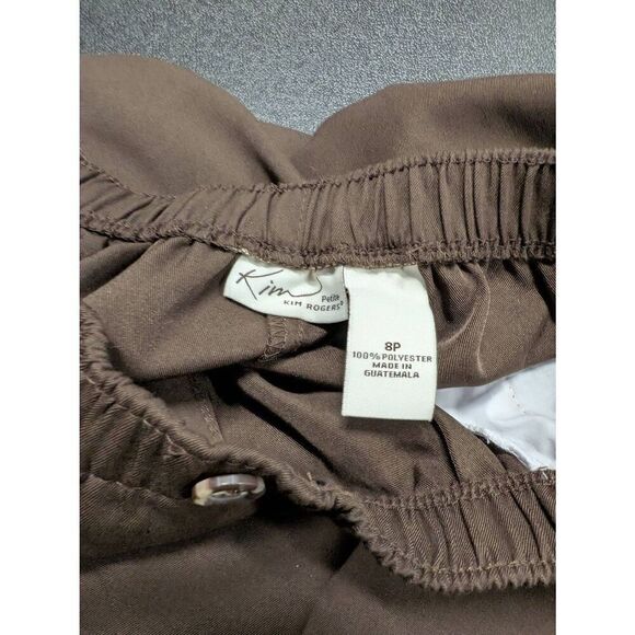 NWT Kim Rogers Pants Brown Elastic Waist Women's Size 8P - Picture 5 of 7